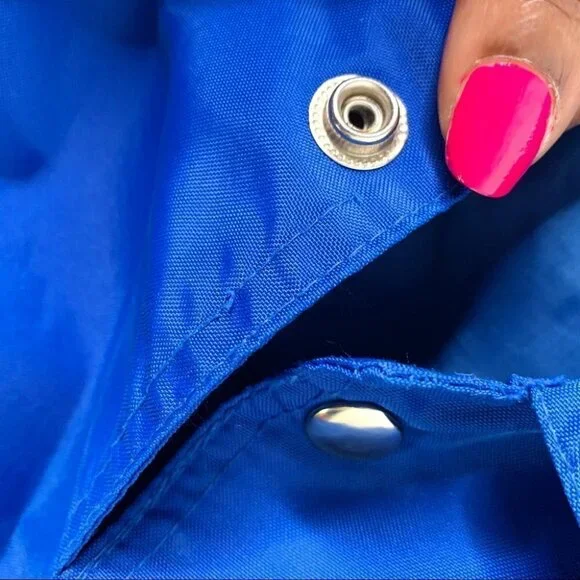 VINTAGE BLUE WATERPROOF RAIN SPRING SUMMER JACKET  UNISEX MEN WOMEN SIZE … - Picture 11 of 11